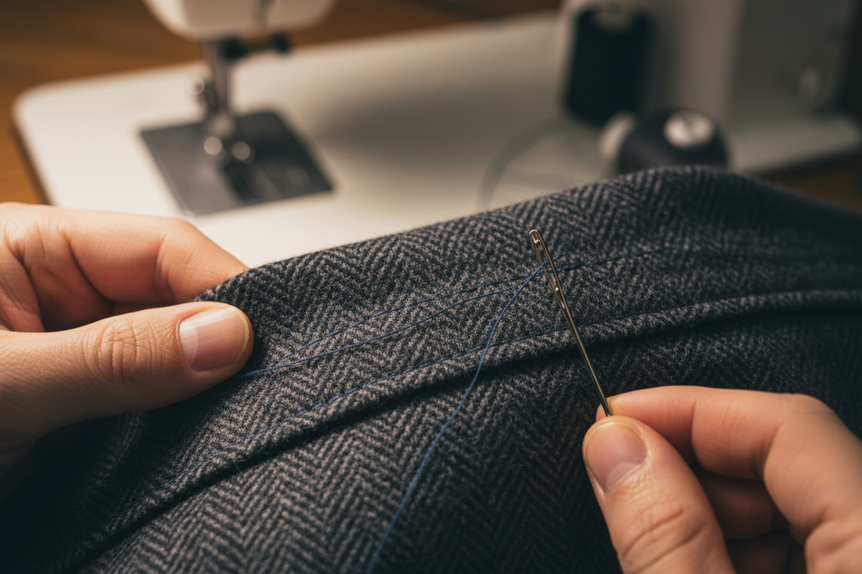 coat resew seam