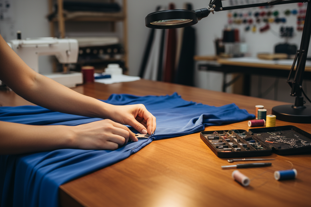 Dress zip repair