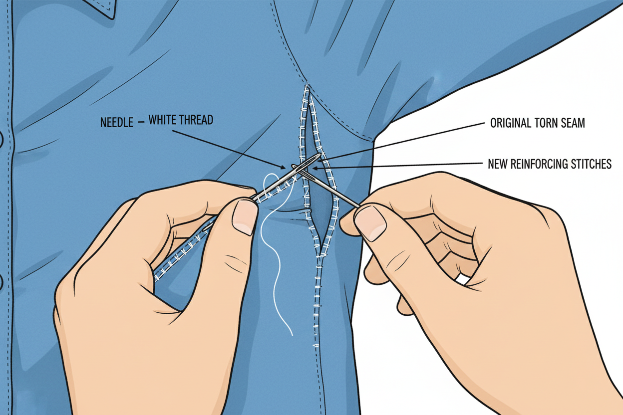 resew underarm