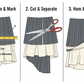 shorten full/pleat with lining
